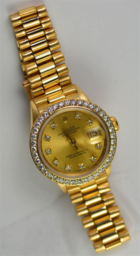 gold face rolex watch|18k gold Rolex watch bands.